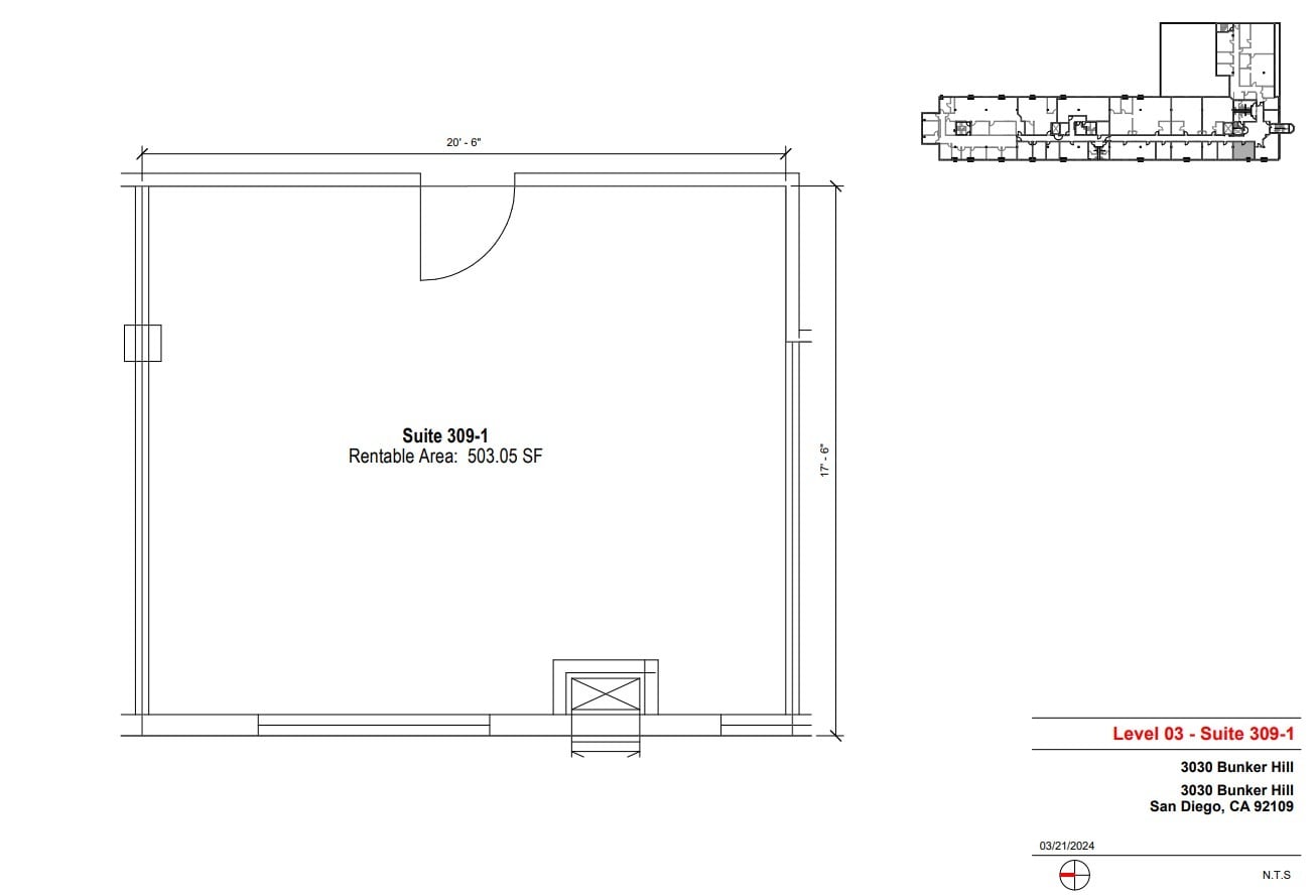 3030 Bunker Hill St, San Diego, CA for lease Floor Plan- Image 1 of 1