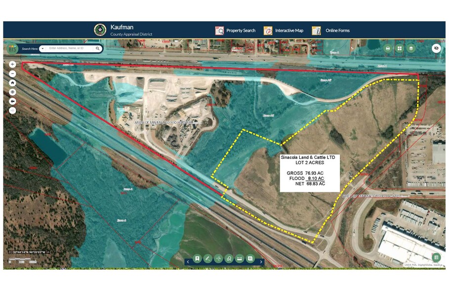 West US-80, Terrell, TX for sale - Plat Map - Image 1 of 2