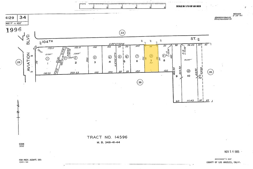 5438 W 104th St, Los Angeles, CA for sale - Plat Map - Image 3 of 6