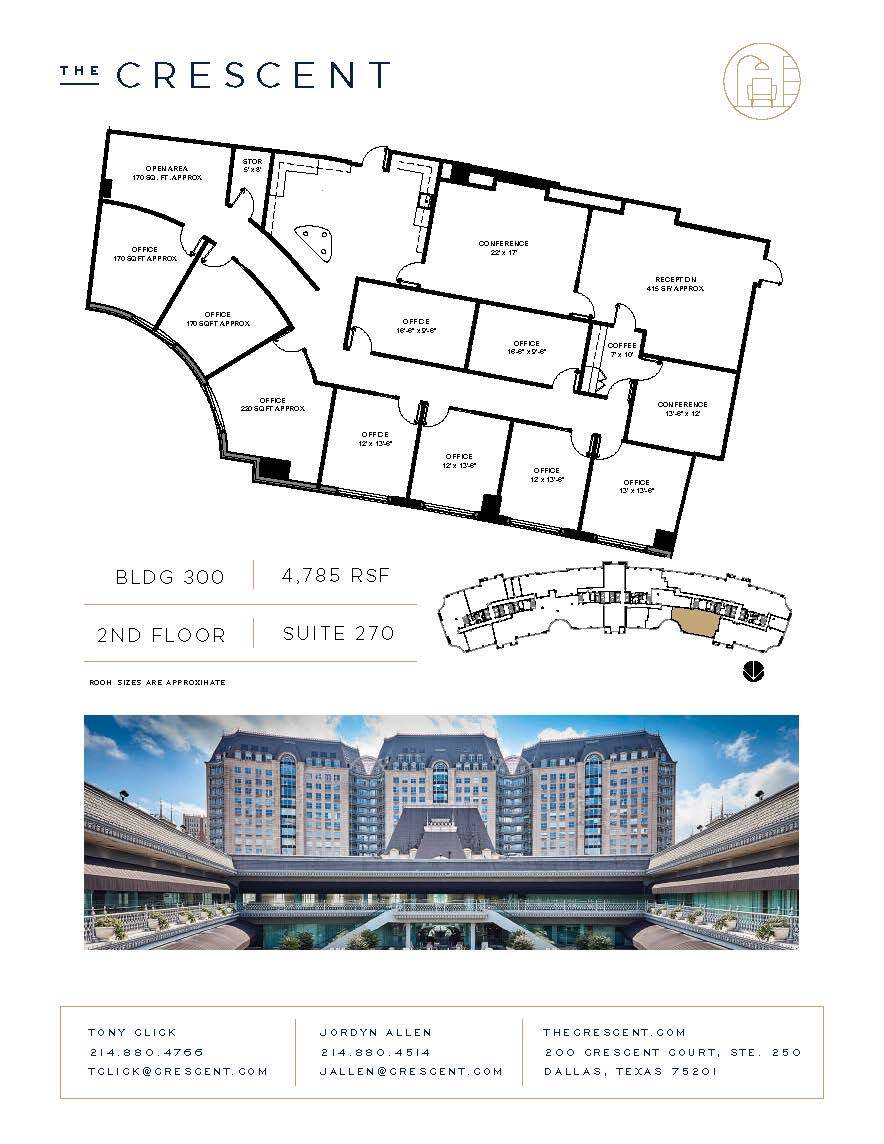 100 Crescent Ct, Dallas, TX for lease Floor Plan- Image 1 of 3