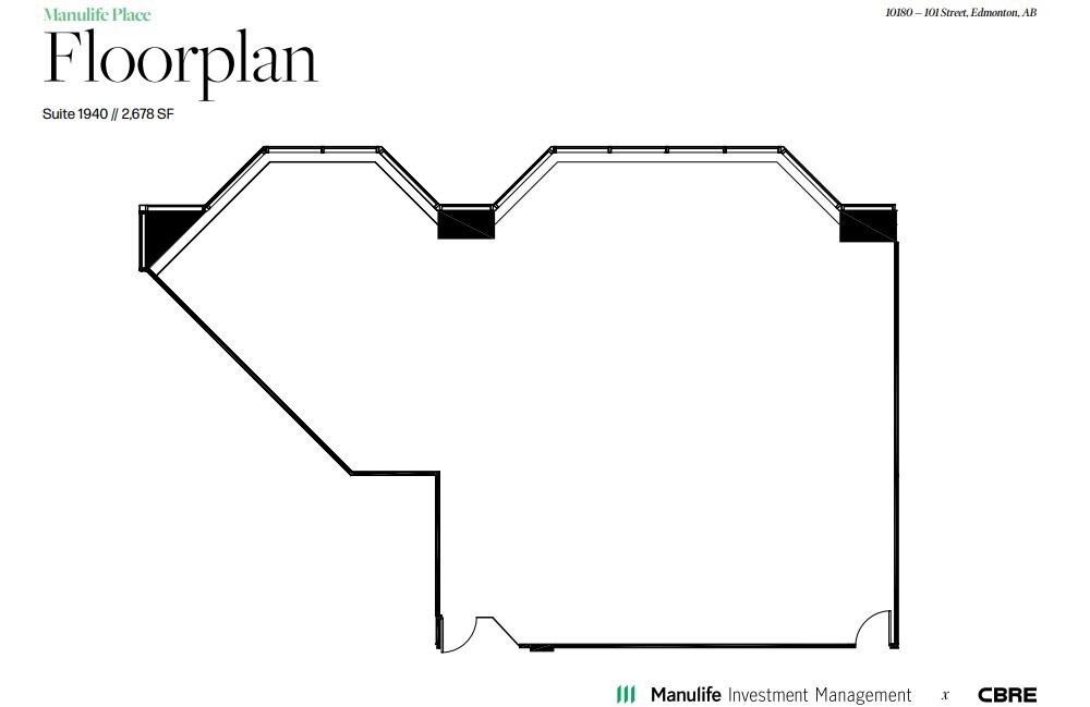 10180 101 St NW, Edmonton, AB for lease Floor Plan- Image 1 of 1