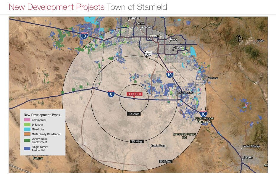 I-8 & Vekol Valley Road Interchange, Stanfield, AZ for sale - Aerial - Image 3 of 4