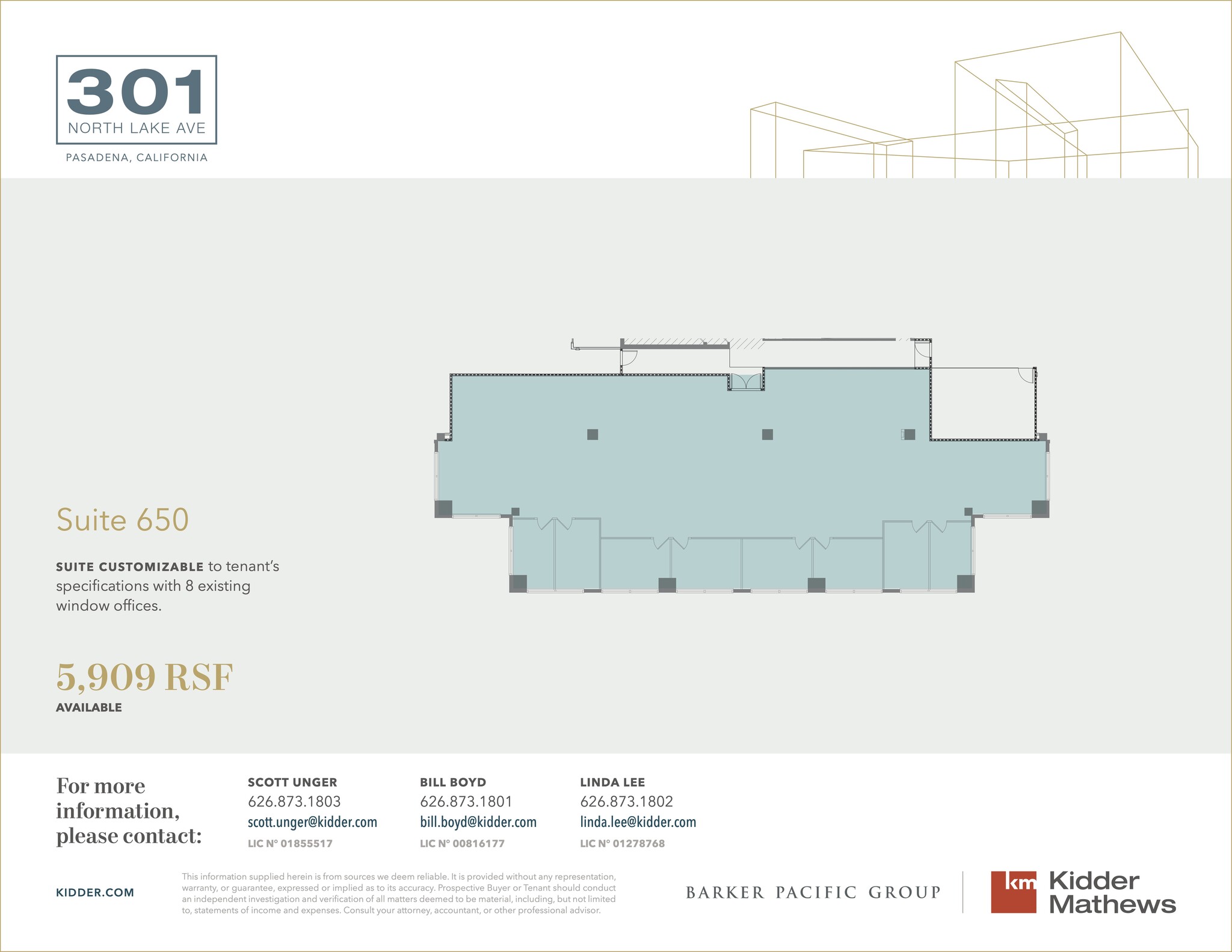 301 N Lake Ave, Pasadena, CA for lease Floor Plan- Image 1 of 1