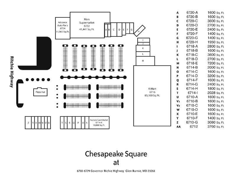 6710-6724 Ritchie Hwy, Glen Burnie, MD for lease - Site Plan - Image 3 of 9