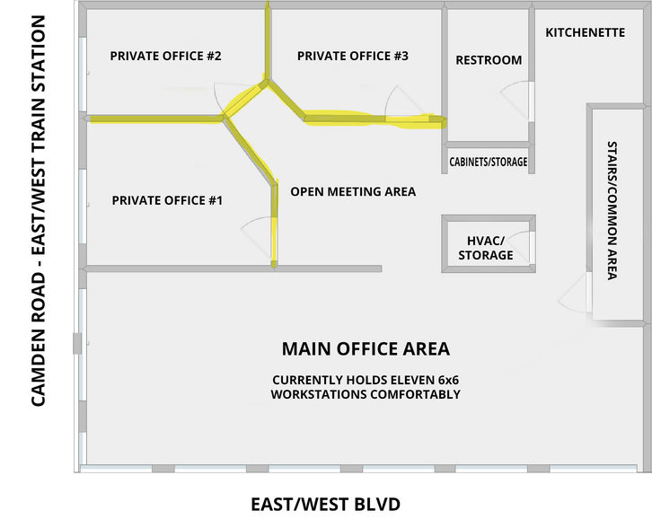 1800 Camden Rd, Charlotte, NC for lease - Typical Floor Plan - Image 2 of 13