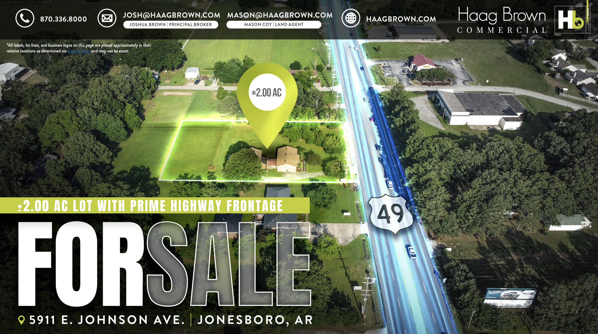 5911 E Johnson Ave, Jonesboro, AR for sale Aerial- Image 1 of 5