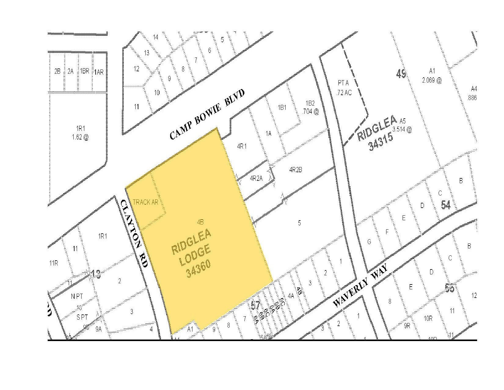 6479 Camp Bowie Blvd, Fort Worth, TX for sale Plat Map- Image 1 of 1