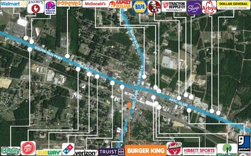 154 S Main St, Baxley, GA - aerial  map view