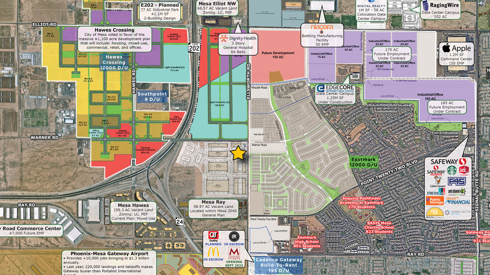 SWC of Ellsworth Rd & Warner Rd, Mesa, AZ for sale - Building Photo - Image 1 of 3