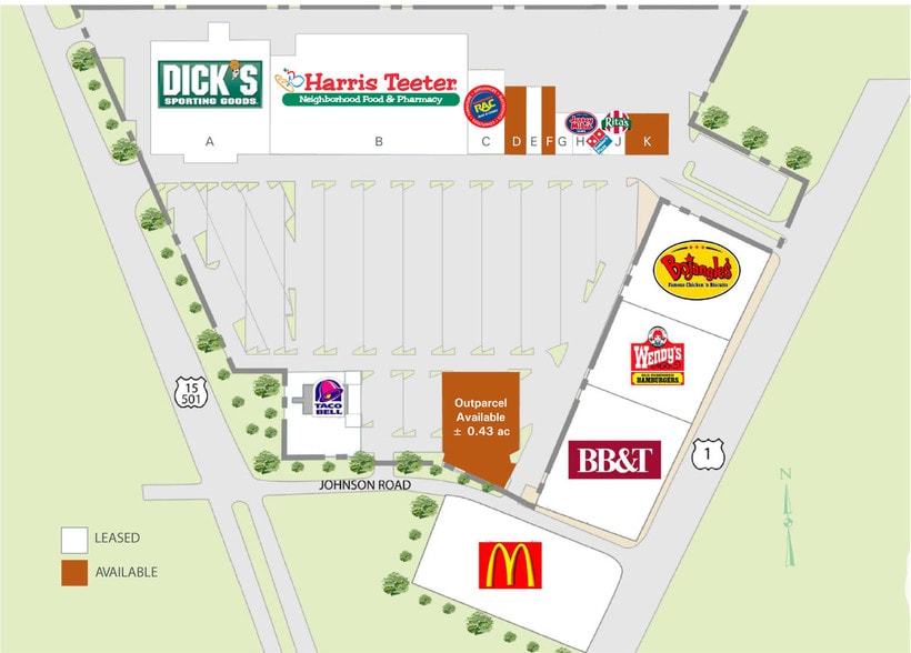 1804 Center Park Shopping Ctr, Aberdeen, NC for lease - Site Plan - Image 3 of 18