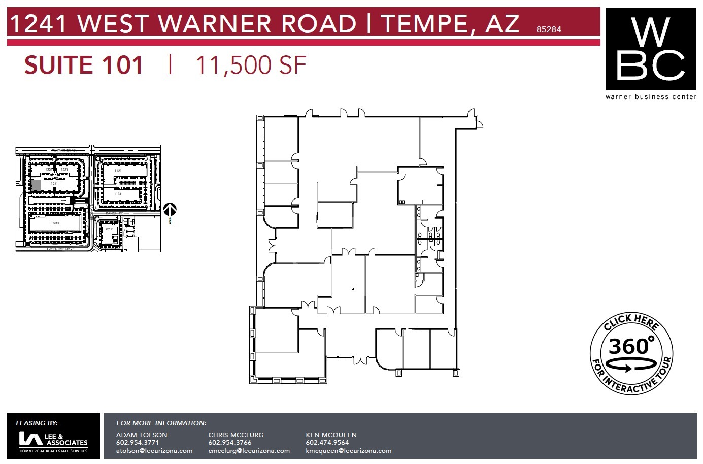 1121 W Warner Rd, Tempe, AZ for lease Floor Plan- Image 1 of 1