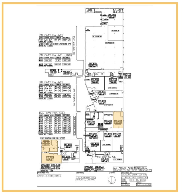 88-142 Cawthra Ave, Toronto, ON for lease Floor Plan- Image 1 of 1