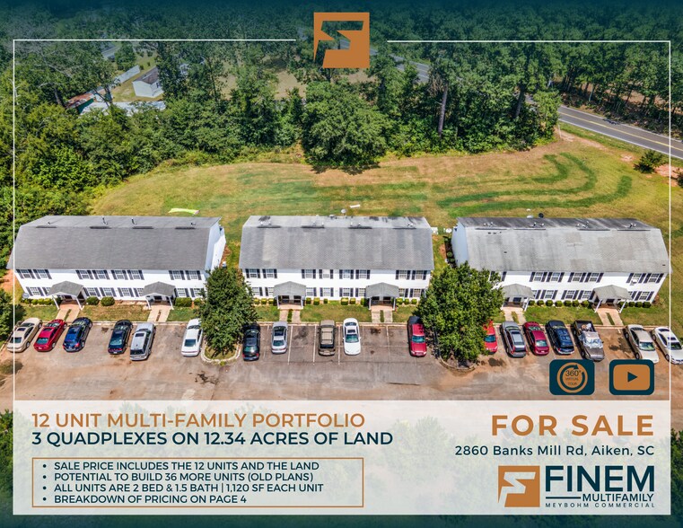 2860 Banks Mill Rd, Aiken, SC 29803 12 Unit Multifamily with