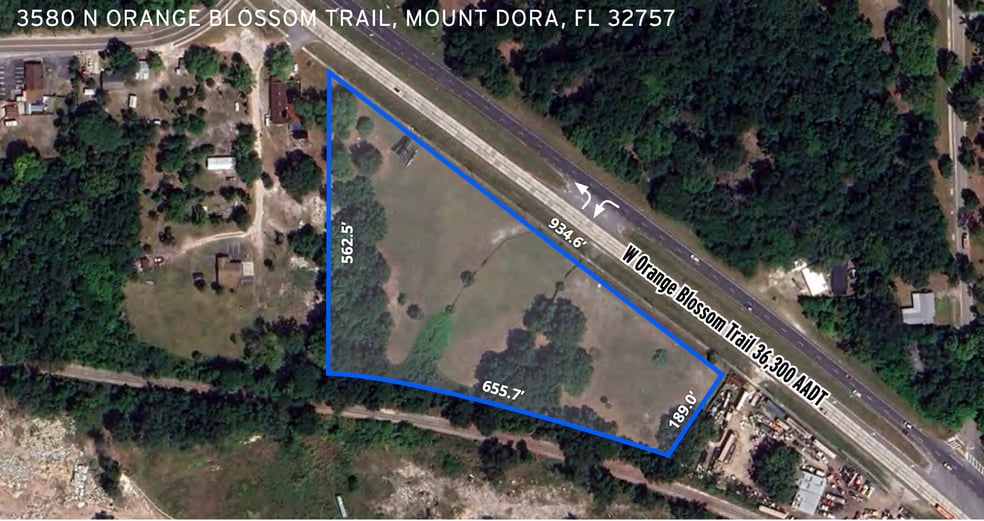 3580 N Orange Blossom Trl, Mount Dora, FL for sale - Aerial - Image 1 of 14