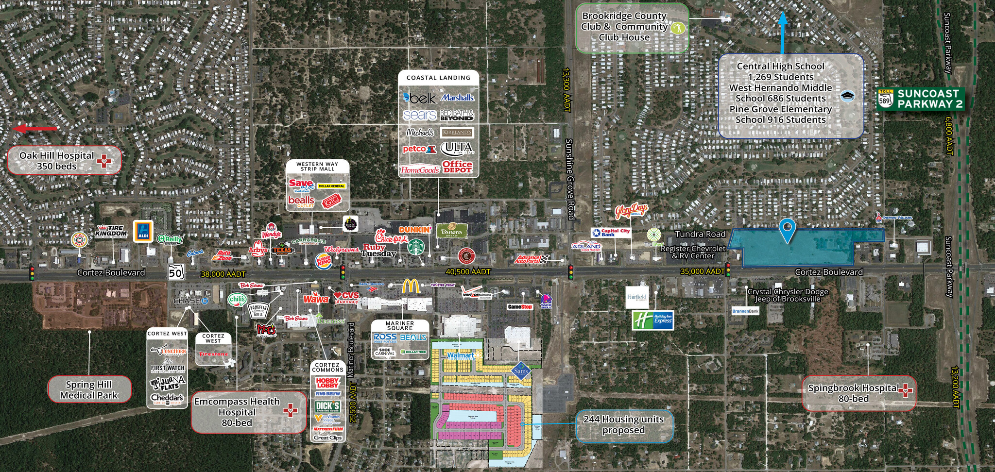 14495 Cortez Blvd, Brooksville, FL for lease Aerial- Image 1 of 4