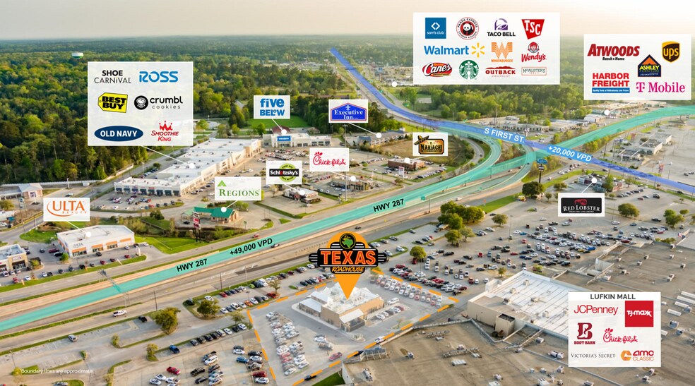 4500 S. Medford, Lufkin, TX 75901 Texas Roadhouse Ground Lease