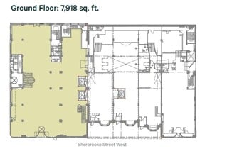 1300-1312 Rue Sherbrooke W, Montréal, QC for lease Floor Plan- Image 1 of 3