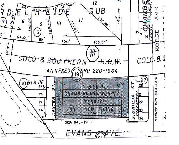 4697 E Evans Ave, Denver, CO for sale - Plat Map - Image 1 of 1