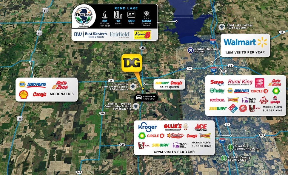 905 Victor st, Christopher, IL for sale - Aerial - Image 2 of 2