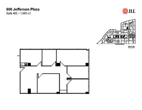 600 Jefferson Plz, Rockville, MD for lease Floor Plan- Image 1 of 2