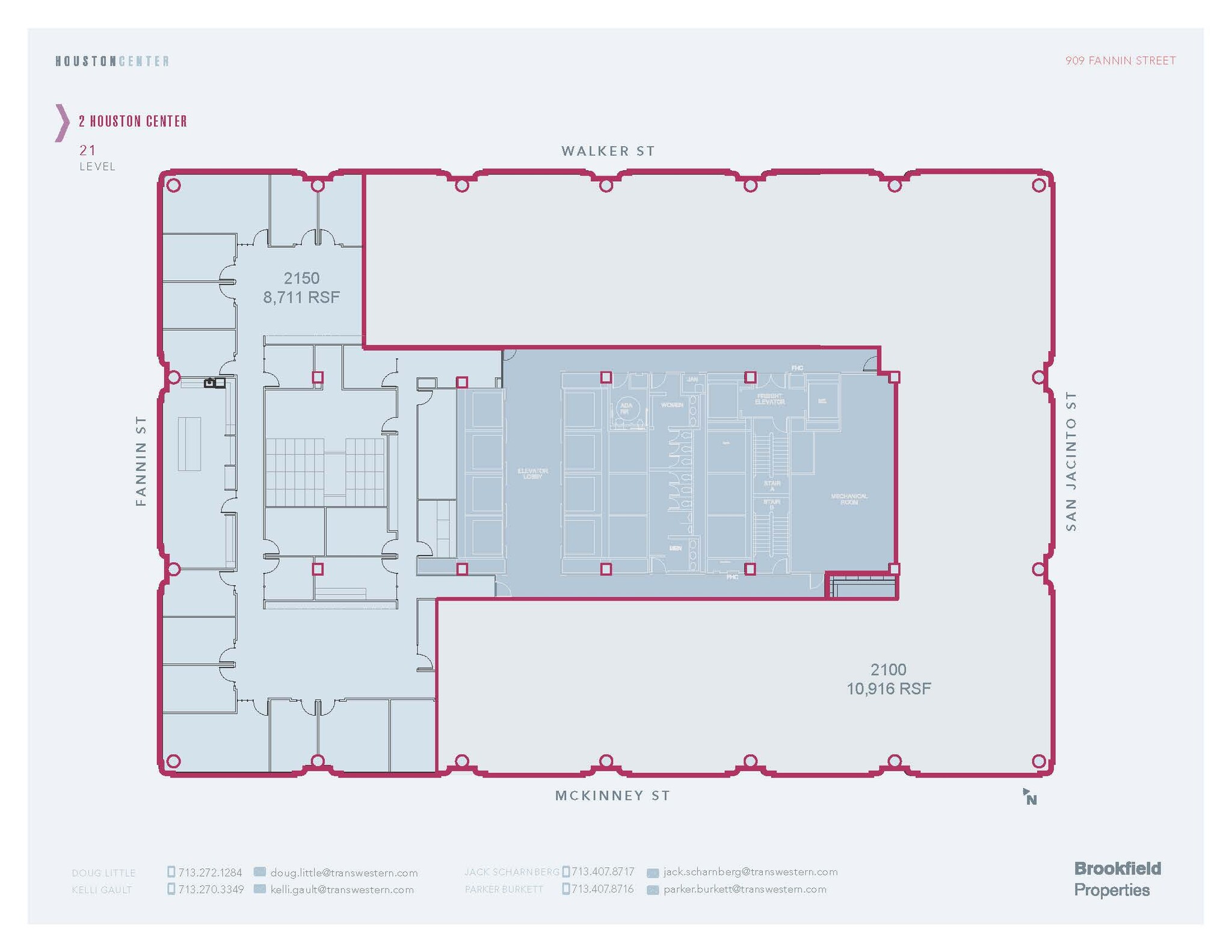 909 Fannin St, Houston, TX for lease Floor Plan- Image 1 of 1