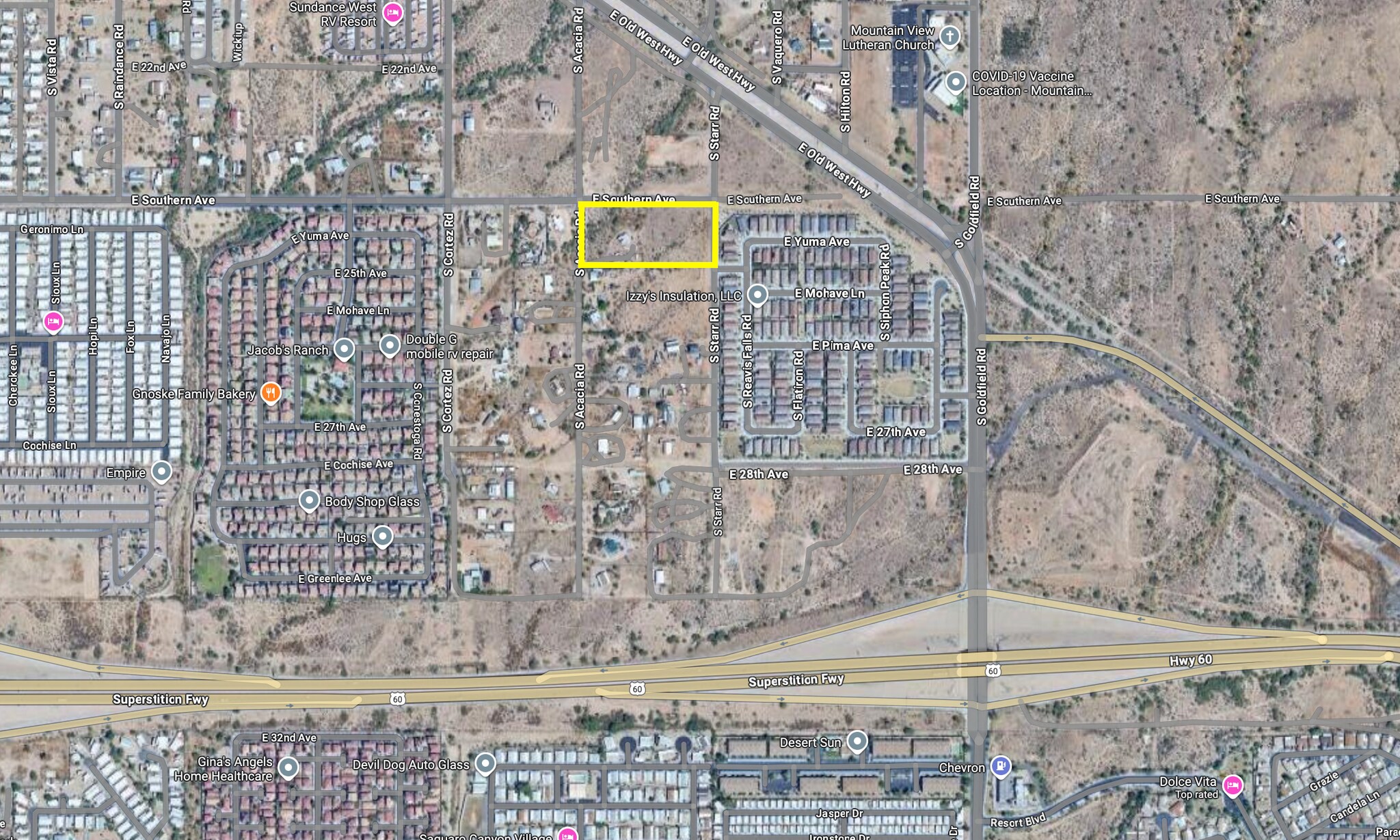 2435 S Acacia Rd, Apache Junction, AZ for lease Aerial- Image 1 of 3