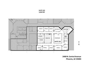 2400 N Central Ave, Phoenix, AZ for lease Site Plan- Image 1 of 2