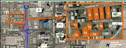 3105-3137 W Tompkins Ave, Las Vegas, NV - AERIAL map view