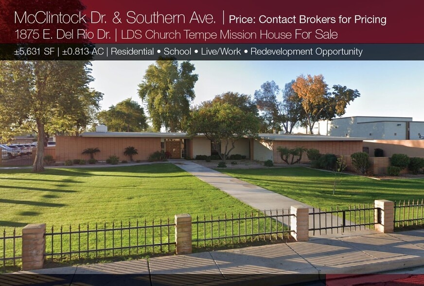 1875 E Del Rio Dr, Tempe, AZ for sale - Primary Photo - Image 1 of 2