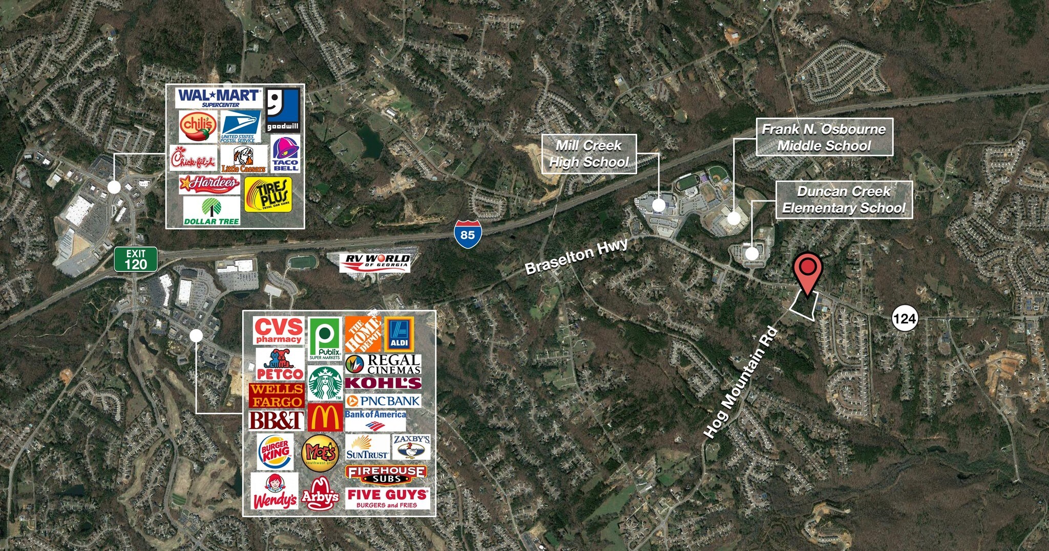 4439 Hog Mountain Rd, Hoschton, GA 30548 Land Property for Sale