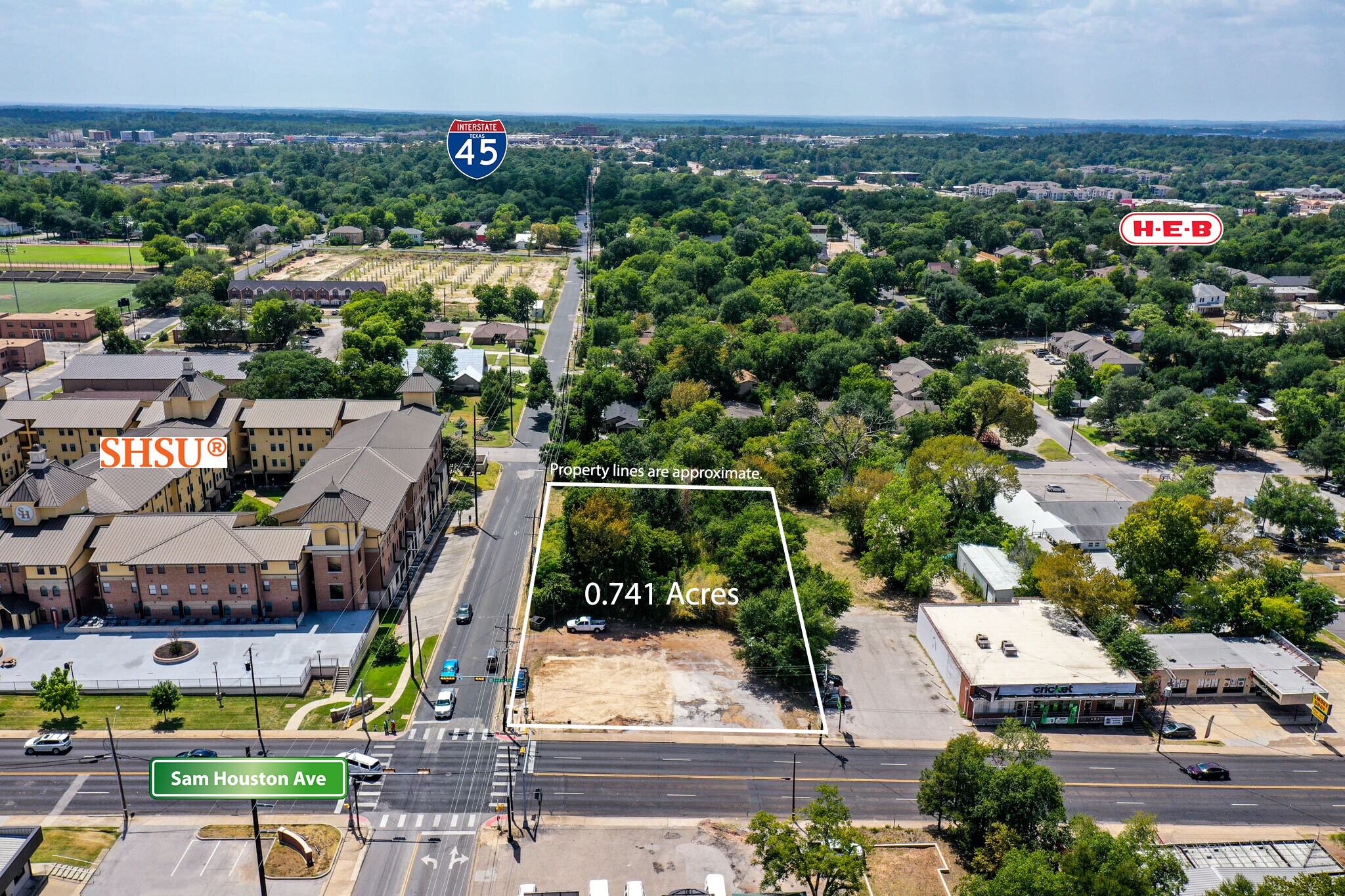 1532 Sam Houston Ave, Huntsville, TX for sale Aerial- Image 1 of 15