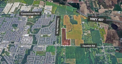 1432 Taunton Rd E, Oshawa, ON - AERIAL map view
