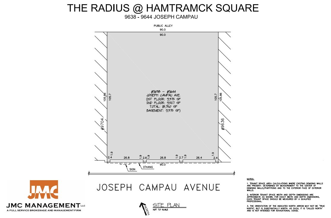 9638-9644 Joseph Campau St, Hamtramck, MI for lease Site Plan- Image 1 of 3