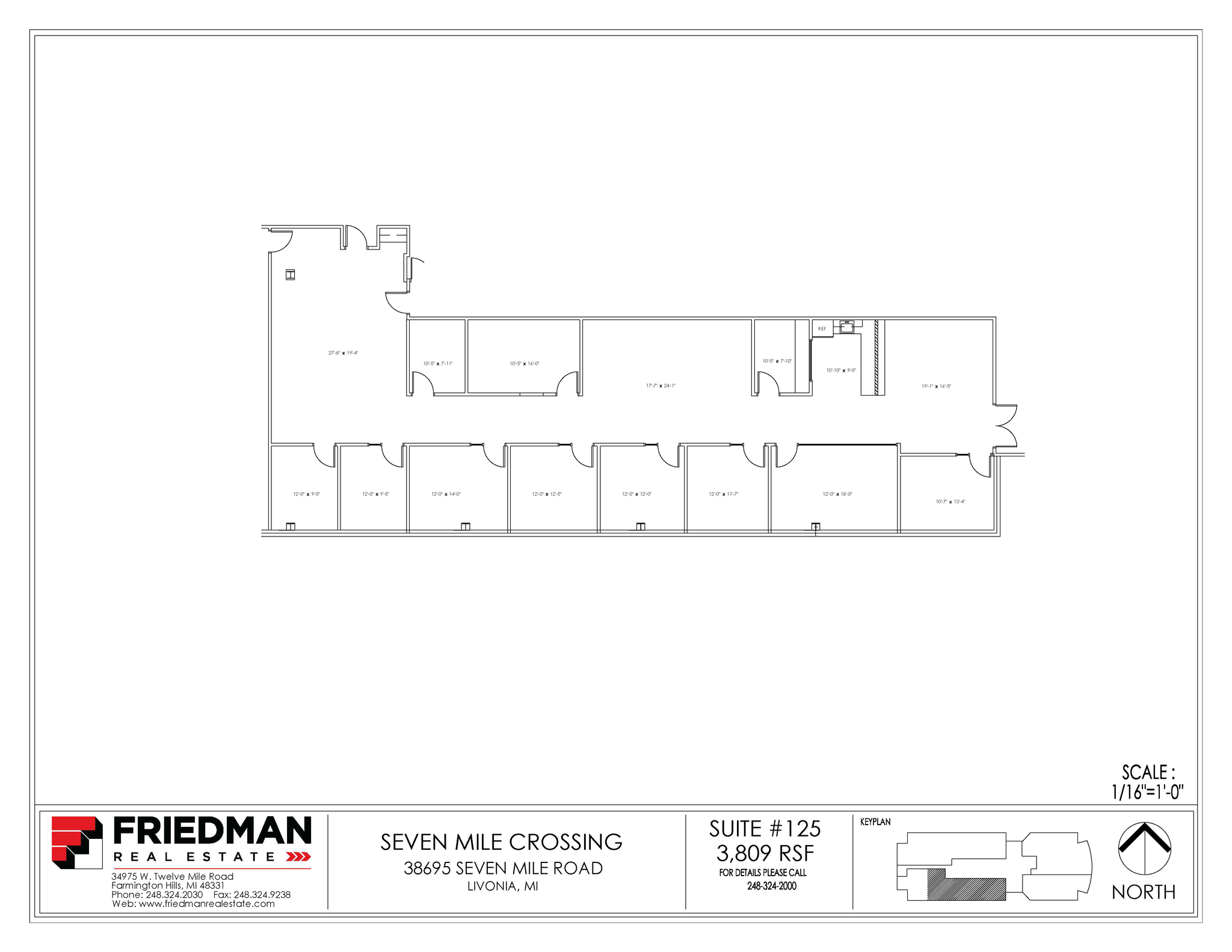 38705 7 Mile Rd, Livonia, MI for lease Floor Plan- Image 1 of 2