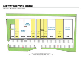 3301-3319 W Mercury Blvd, Hampton, VA for lease Site Plan- Image 1 of 2