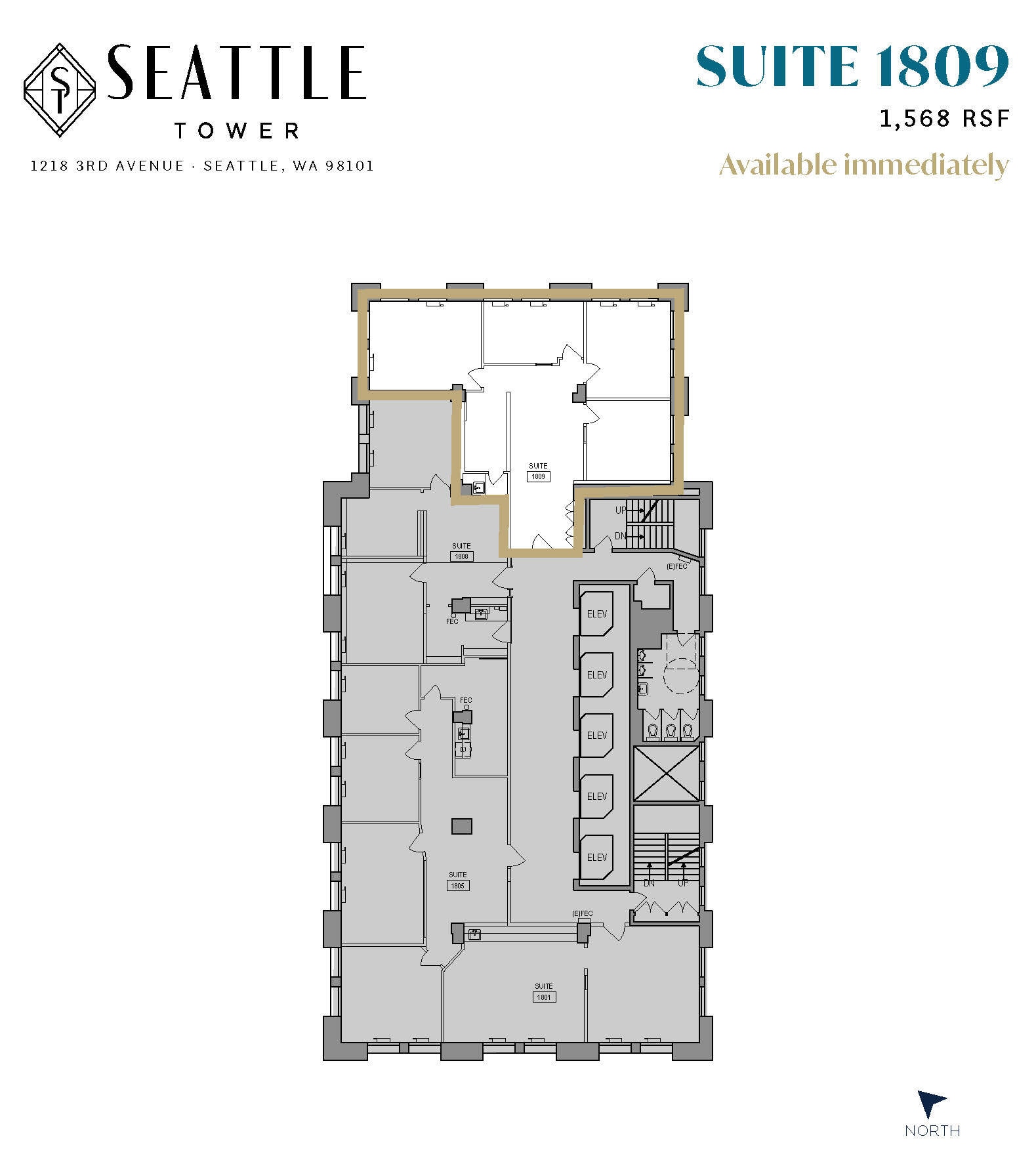 1218 3rd Ave, Seattle, WA for lease Floor Plan- Image 1 of 1