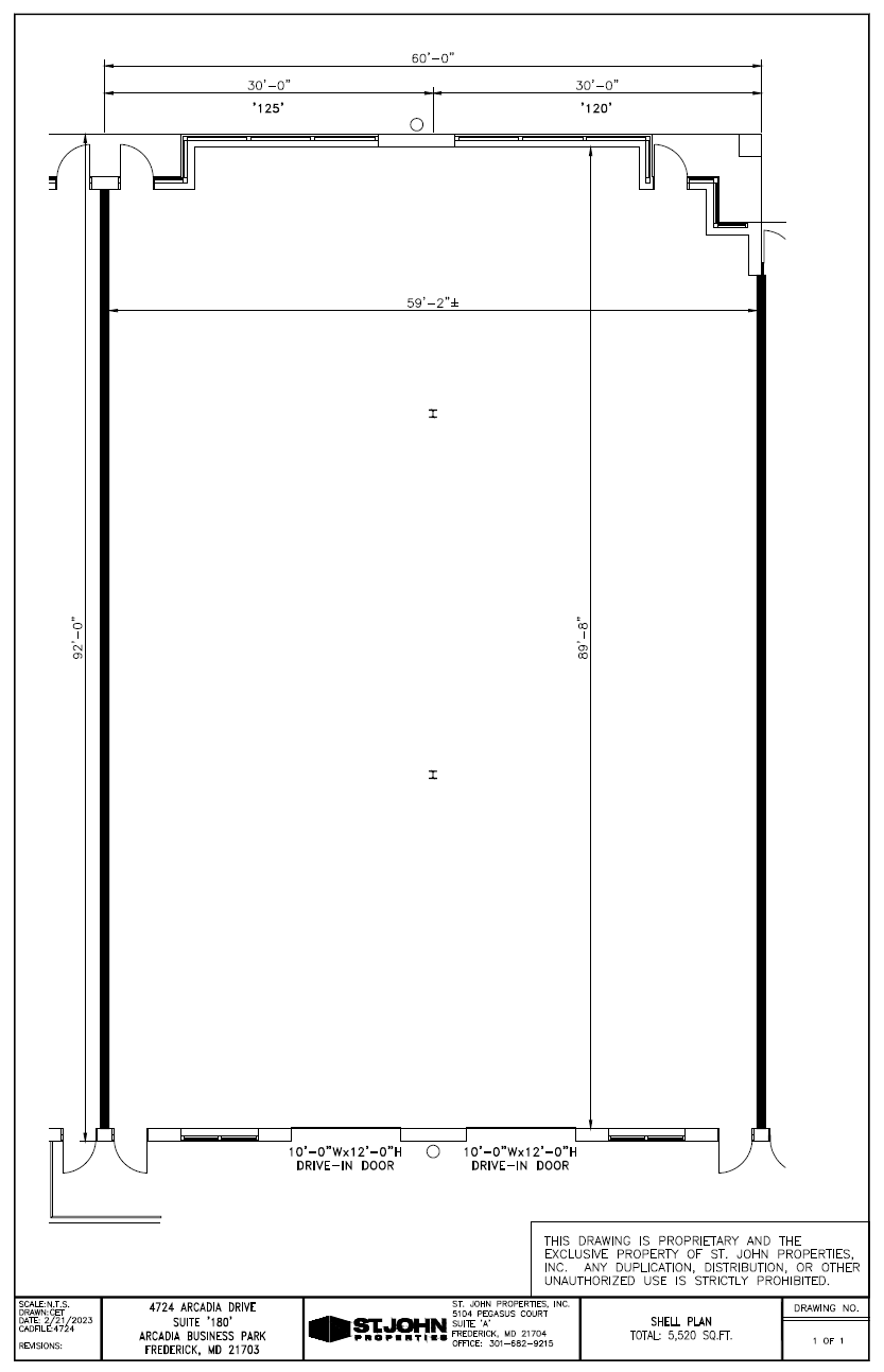 4714 Arcadia Dr, Frederick, MD for lease Floor Plan- Image 1 of 1