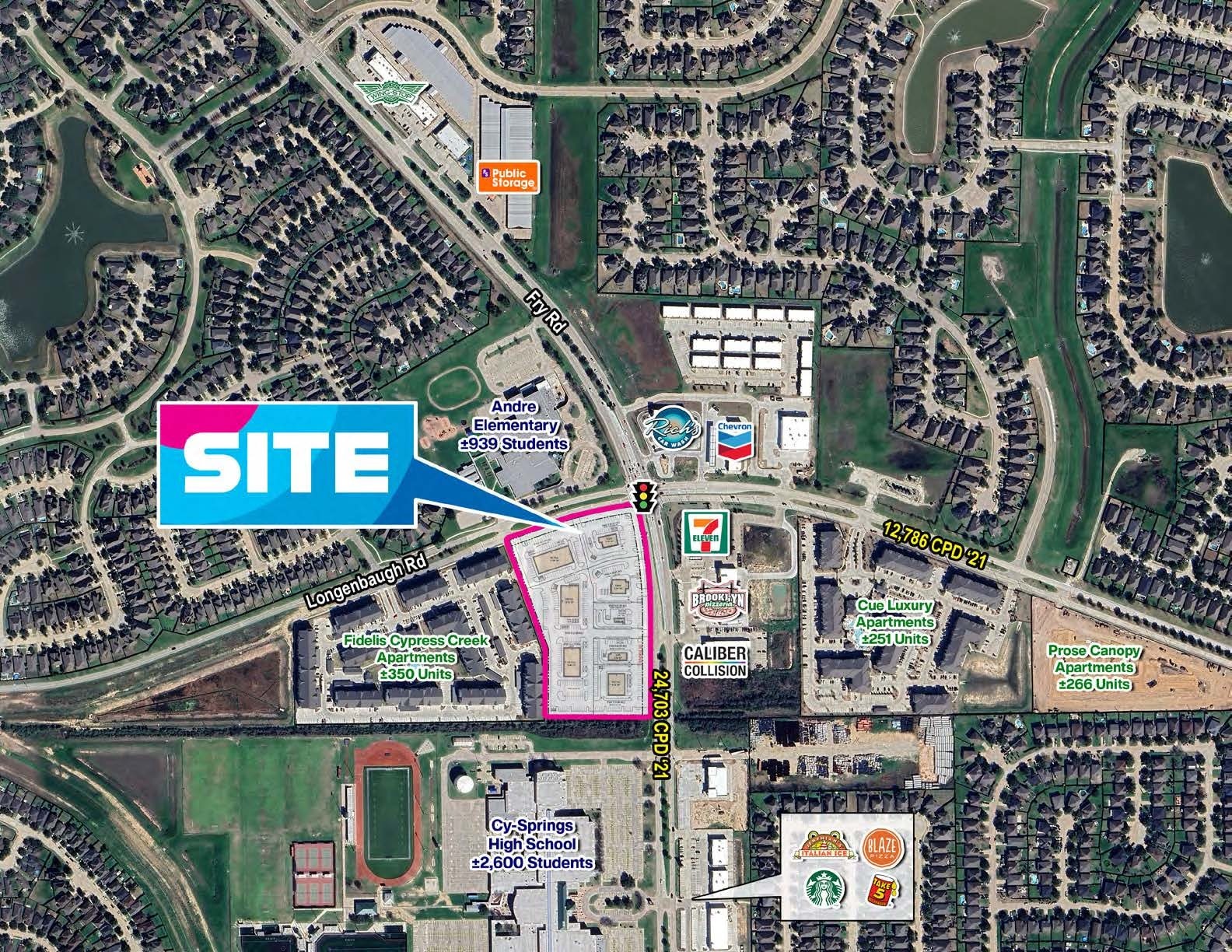 SWC Fry Rd & Longenbaugh Rd, Cypress, TX for sale Aerial- Image 1 of 3