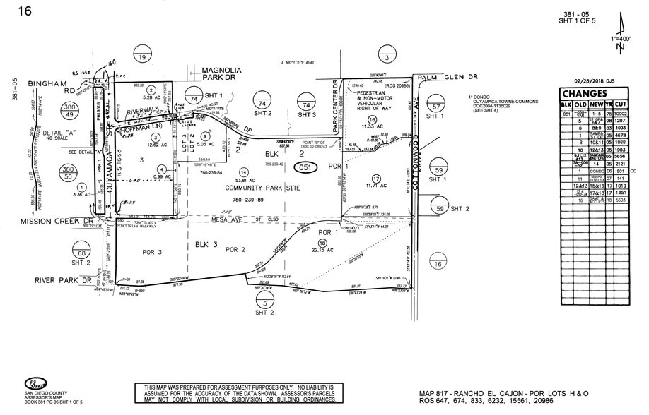 Riverview Parkway & Mission Gorge Rd, Santee, CA for sale - Plat Map - Image 3 of 7