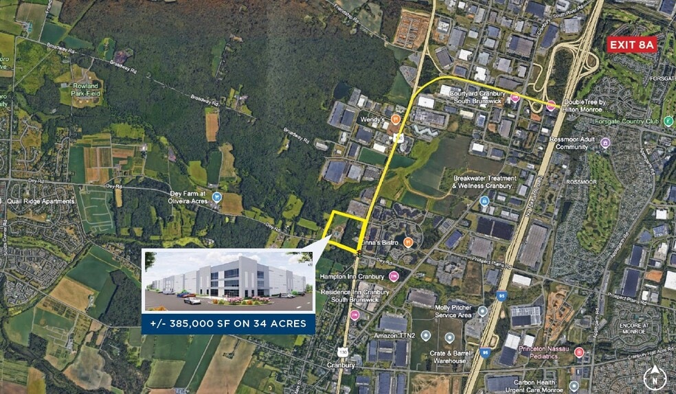 Dey Rd, Cranbury, NJ for lease - Aerial - Image 2 of 2