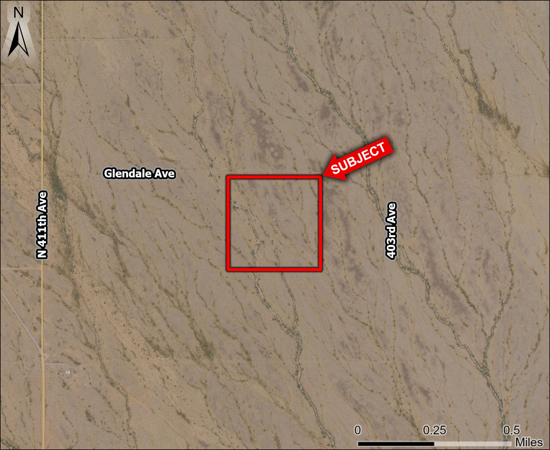 411th Ave & Glendale ave, Tonopah, AZ for sale Aerial- Image 1 of 4