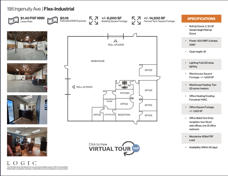 265 Ingenuity Ave, Sparks, NV for lease Floor Plan- Image 1 of 5