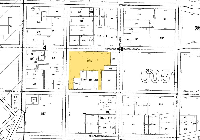 161 Peachtree Center Ave NE, Atlanta, GA for lease - Plat Map - Image 2 of 8