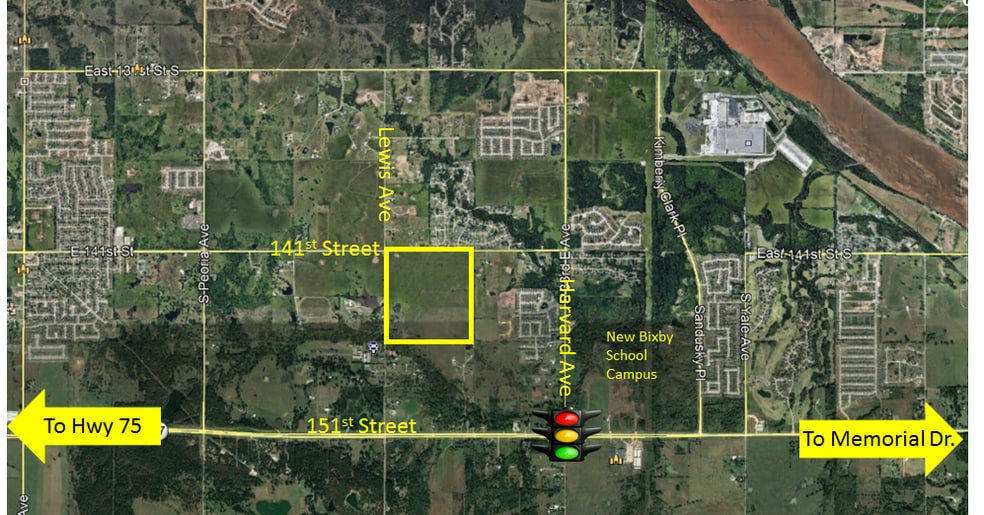 14100 S Lewis Ave, Bixby, OK for sale - Aerial - Image 1 of 2