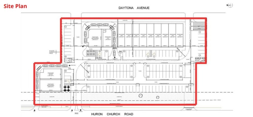 1878-1918 Huron Church Rd, Windsor, ON for lease - Site Plan - Image 2 of 2