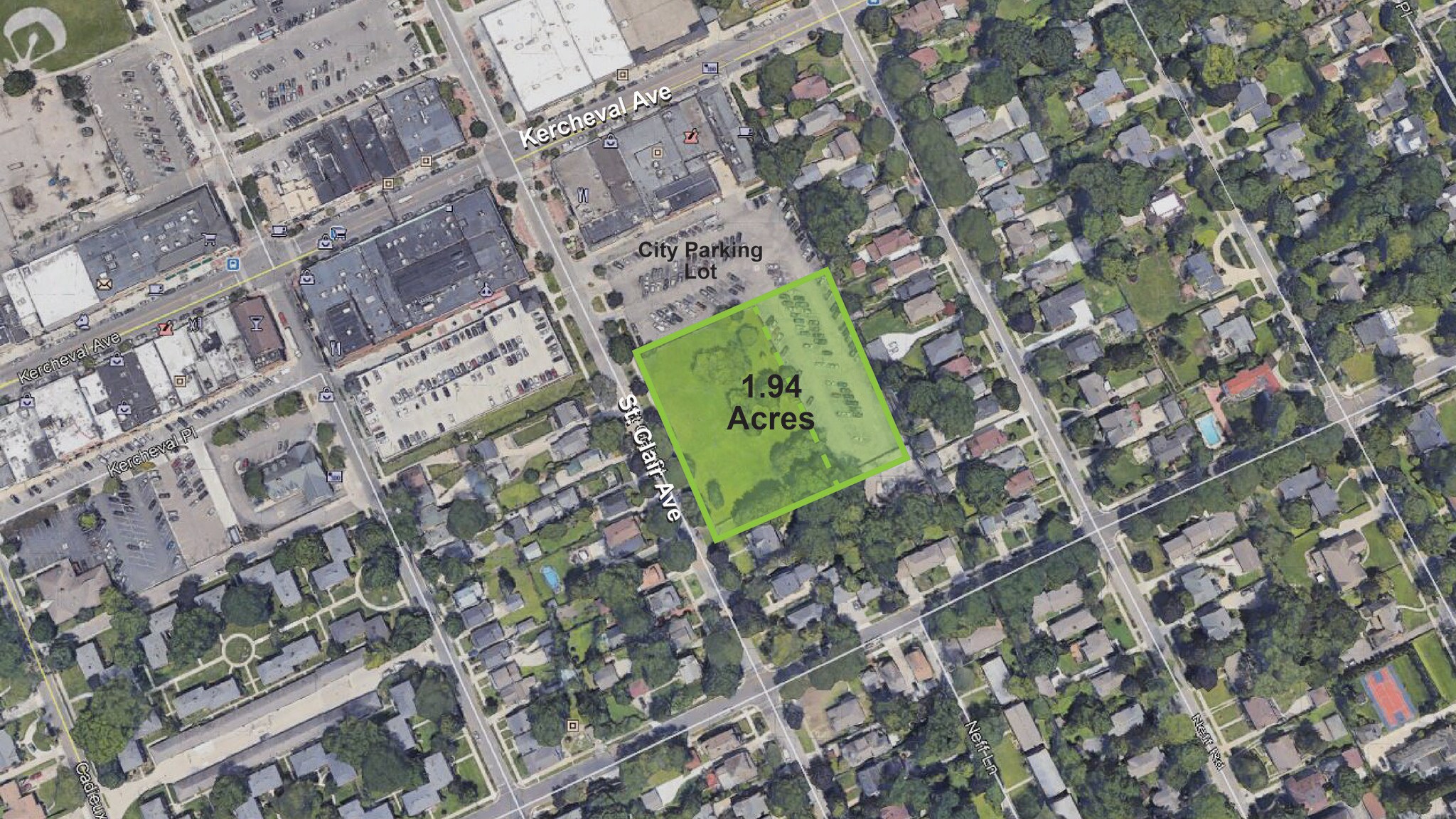 582-606 Saint Clair St, Grosse Pointe, MI for sale Aerial- Image 1 of 1