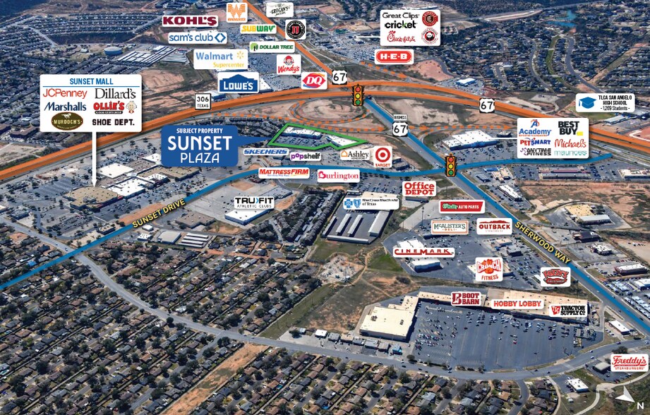 4157-4175 Sunset Dr, San Angelo, TX for sale - Primary Photo - Image 1 of 1