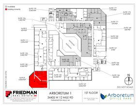 34405 W 12 Mile Rd, Farmington Hills, MI for lease Floor Plan- Image 2 of 2