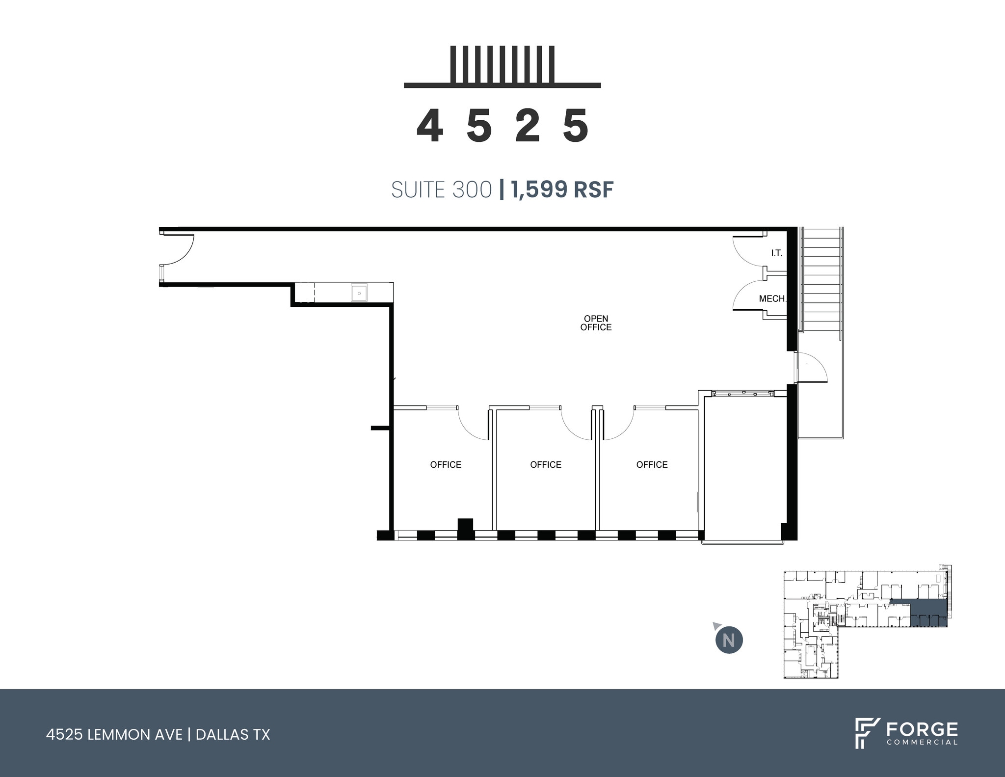 4525 Lemmon Ave, Dallas, TX for lease Floor Plan- Image 1 of 1