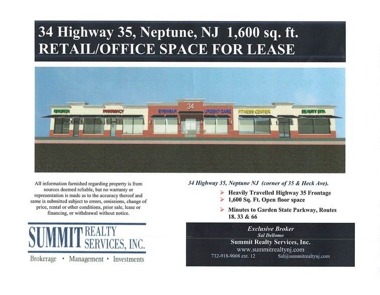 32-38 Rt-35, Neptune, NJ for lease - Building Photo - Image 2 of 3